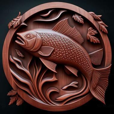 3D model Cherry puntius fish (STL)